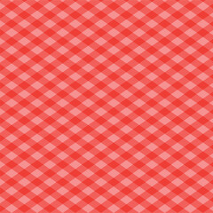 Digonal lines Gingham pattern vector, red and white digonal lines pattern