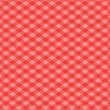Digonal lines Gingham pattern vector, red and white digonal lines pattern