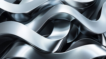 A silver wave with a metallic texture