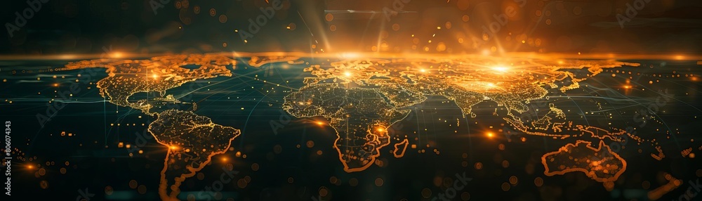 Aufkleber imagine a world map highlighting different countries adopting decentralized systems and cryptocurren