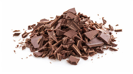 Fototapeta premium chocolate pieces isolated on white background