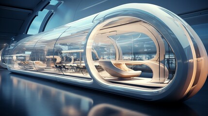 Futuristic structures designed to accommodate the hyperloop transportation system