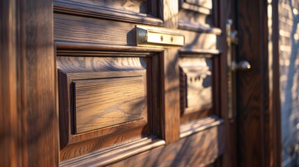 Customized door with a built-in mail slot and key drop for convenience