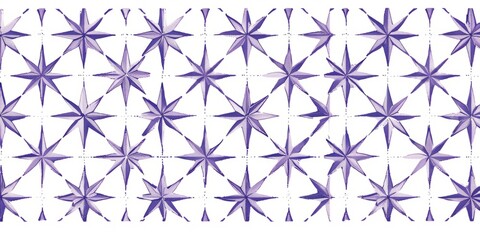 Seamless Purple Star Pattern on White Background for Modern. Design Design for background, graphic design, print, poster, interior, packaging paper