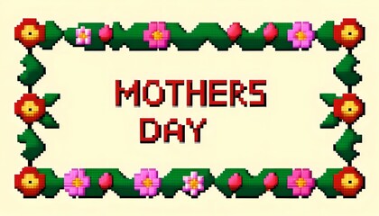 Mother's Day Greeting Card | Happy Mother's Day Illustration Frame