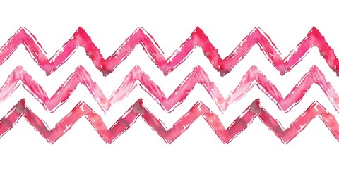 Abstract Pink and Red Watercolor Chevron Pattern. Design for background, graphic design, print, poster, interior, packaging paper