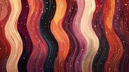 Abstract Earth Tone Painting Inspired by Indigenous Australian Art.