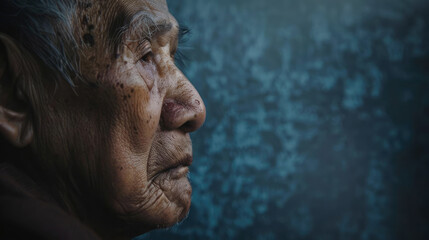 Obraz premium profilo di uomo anziano