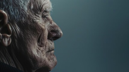 profilo di uomo anziano