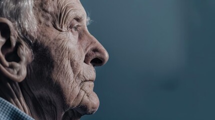 profilo di uomo anziano - obrazy, fototapety, plakaty