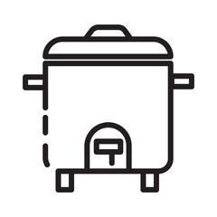 Fototapeta premium Cook Kitchen Rice Line Icon