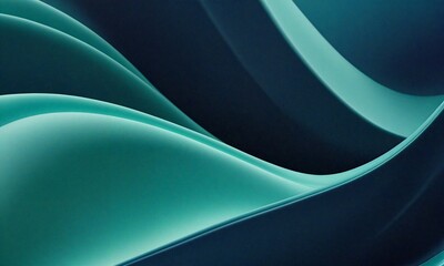 Obraz premium Abstract Art: Chilly Waves in Shades of Green and Blue