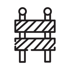 Barrier Block Road Line Icon