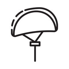 Helmet Ride Safety Line Icon