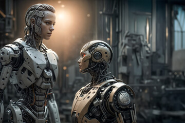 Fototapeta premium I robot umanoidi