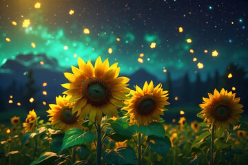 The beauty of sunflowers