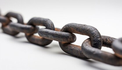Fototapeta premium Close-up of a weathered iron chain