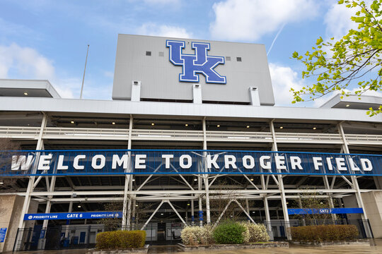 Lexington, KY, USA - April 12, 2024: Kroger Field is home to the University of Kentucky Wildcats located in downtown Lexington, KY.