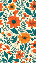Beautiful seamless vector floral pattern, spring summer background with tropical flowers, palm leaves, jungle leaf, rose, bird of paradise flower. Exotic wallpaper, Hawaiian style, watercolour style