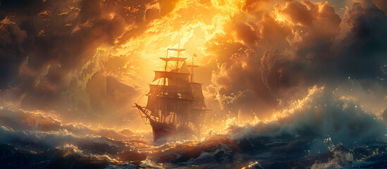 Fototapeta premium fire in the sky