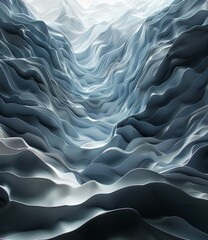 Blue and white abstract waves background