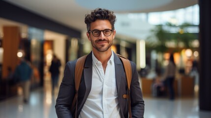 Fototapeta premium Portrait of a smiling young professional in a casual suit