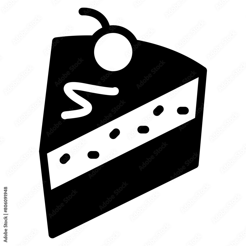 Wall mural cake, birthday cake icon