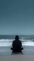 Shoreline Serenity: A Man's Meditative Oasis