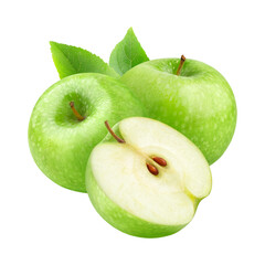 Green Apple isolated on white background 
