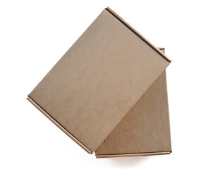 Realistic Empty cardboard Box brown color and high quality isolate on white background