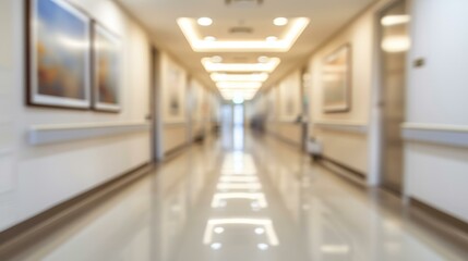 Obraz premium A hospital hallway with blurred background