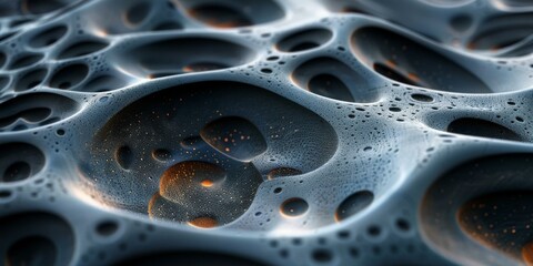 Blue and gray alien skin texture with orange spots