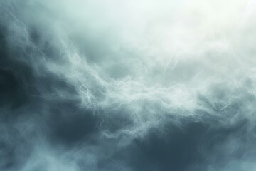 Blue and white abstract fractal resembling stormy clouds