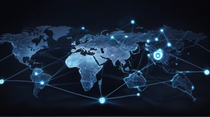 High-Tech Globe Illustration. Showcasing Global Connectivity Suitable for Background