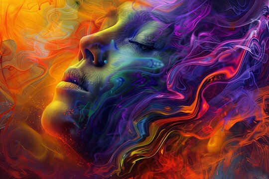 Let your mind wander as vibrant colors and shapes come together to evoke emotions and provoke thought