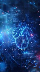 Abstract Medical Technology background. Blue, Health, Science and Research concept