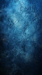 Blue abstract painting with a cracked surface