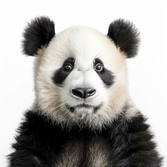 Naklejka premium A close-up of a panda's face