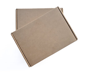 Realistic Empty cardboard Box brown color and high quality isolate on white background