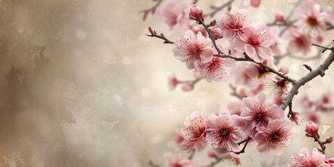 Vintage Blossom Background with Copy-space.