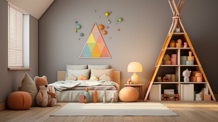 A cozy and colorful bedroom for a young child