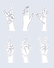 Bring your design to life with the Pop Art Hands vector set. A fascinating collection of illustrations inspired by the popular art movement. Unique and noticeable images will add energy to projects