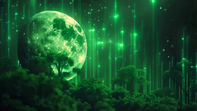 Matrix Display Moon Graph Photomatrix-Bilder: Stock-Fotos & -Videos. | Adobe Stock