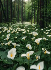 Obraz premium Calla lilies in the forest