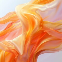 Obraz premium Colorful flowing orange silkç»¸ç¼Žé£˜é€¸