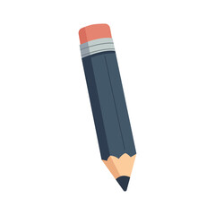 pencil for writing and drawing, blue color vector illustration template design. creative idea