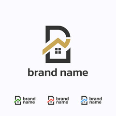 Letter B building monogram logo vector. Property investment concept design template.