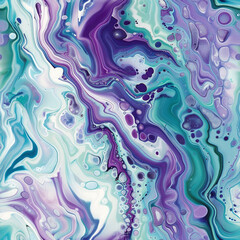 Acrylic Pour Flow Art Abstract Paint Pouring Painting Muted Pastel, Seamless Pattern