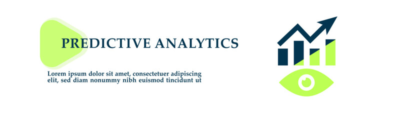 Predictive analytics icon on vector illustration concept. For background presentation, infographics, promotion or web banner graphics. 