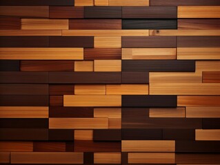 Abstract arrangement of wooden planks